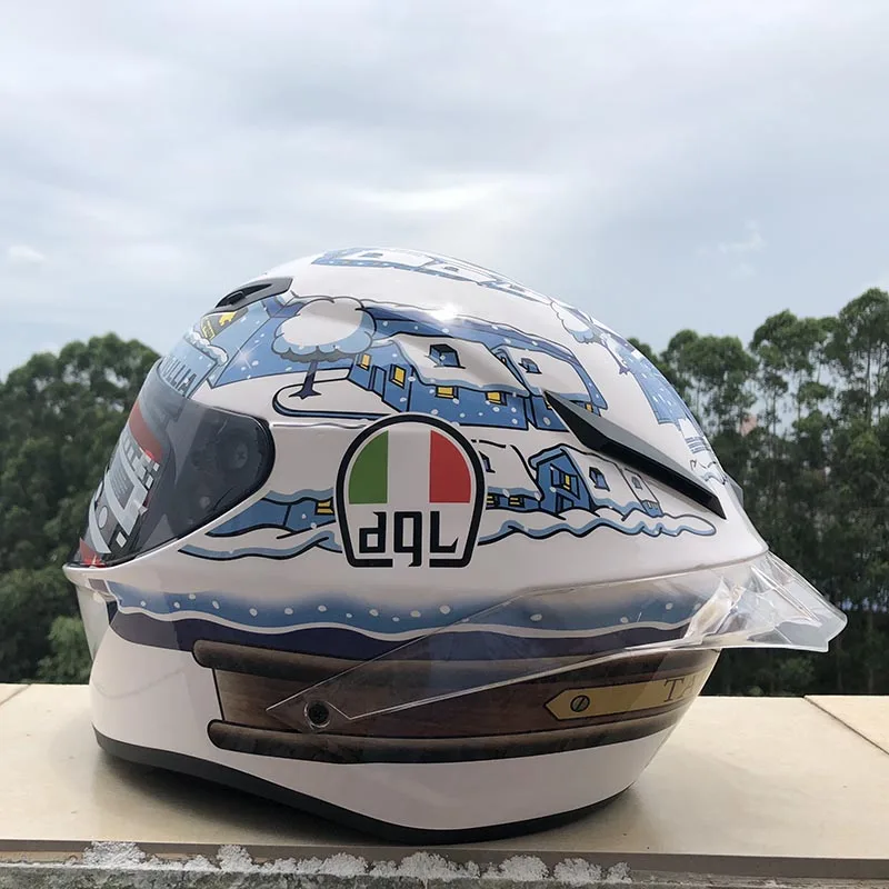 Dql moto rcycle misano ручной шлем с черный с козырьком шлем для мотогонок с полным лицом перекрестный большой хвост крыло шлем