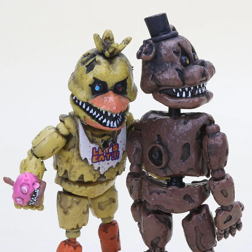 Figuras de acci&oacute;n de Freddy, conjunto de 6 unids/set de articulaciones m&oacute;viles, juguetes en miniatura de PVC-2