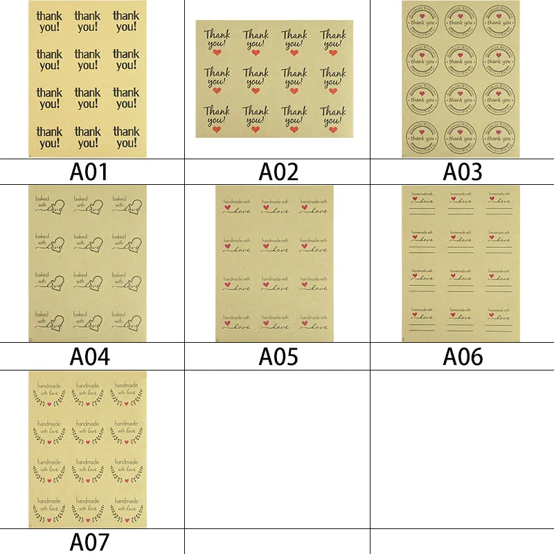 

120pcs Label Thank You Round Stickers Handmade Package Envelope Seal Label Home Party DIY Scrapbook Stationery Stickers Supplies