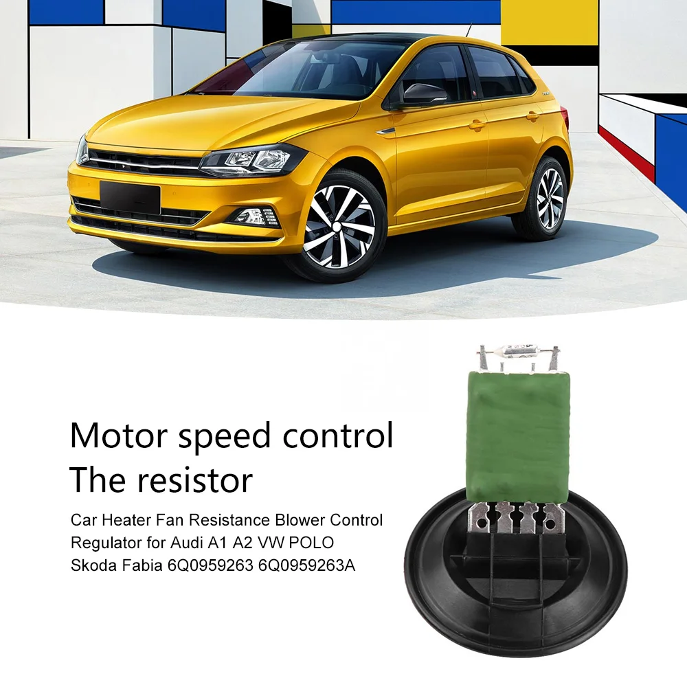 Car Heater Fan Resistance Blower Control Regulator For Audi A1 A2 VW POLO Skoda Fabia One 6Q0959263 6Q0959263A Accessories | Автомобили и