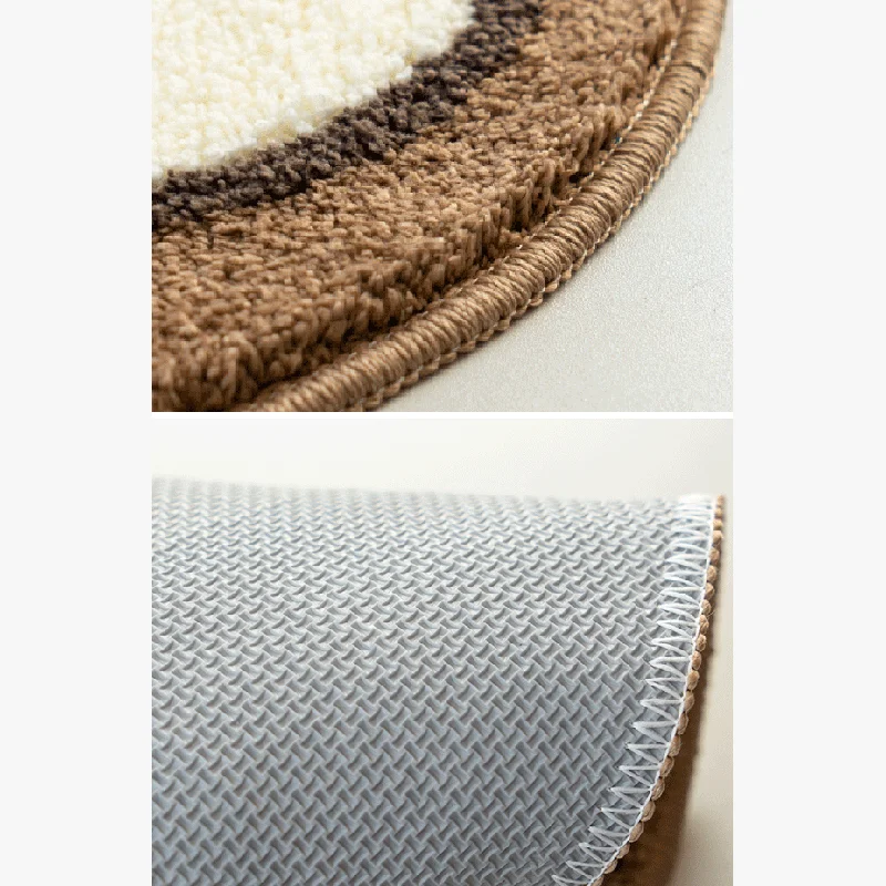 Коврики для ванной с рисунком пищи пушистое яйцо искусственный ковер Baozi