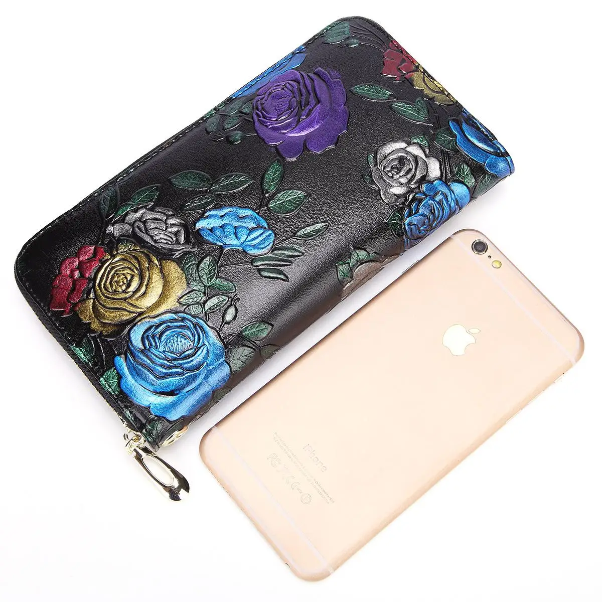 

Womens Wallets And Purses 2021 New Retro Hand Bag Clutch Wallets Handmade Embossing Phone Purse Wallet Card Holder