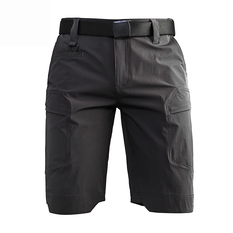 Men's Solid Color Mountaineering Shorts Quick-drying Multi-pocket Waterproof Outdoor Hiking Running | Спорт и развлечения