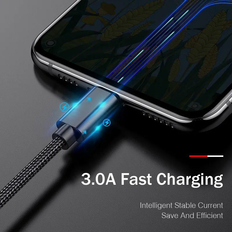 Кабель Micro USB металлический нейлоновый кабель usb для передачи данных зарядный Samsung