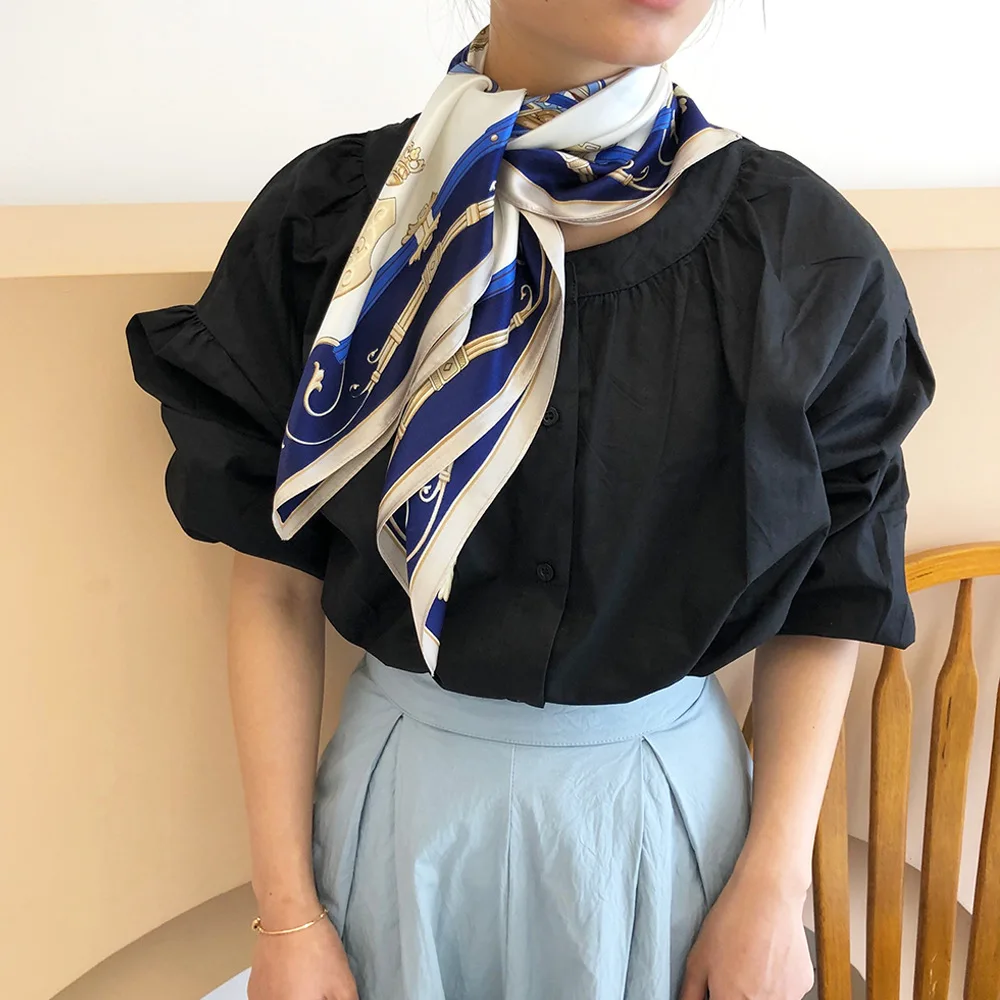 

64*64cm Square Fashion real Silk Neck Scarf Hijab Scarfs Female Shawls and Wraps Scarves For Lady wholesale