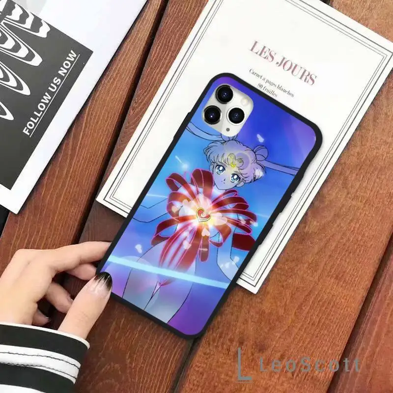 

Sailor Moon Phone Cases for iPhone 11 12 pro XS MAX 8 7 6 6S Plus X 5S SE 2020 XR Soft Silicone Shell Cover Funda