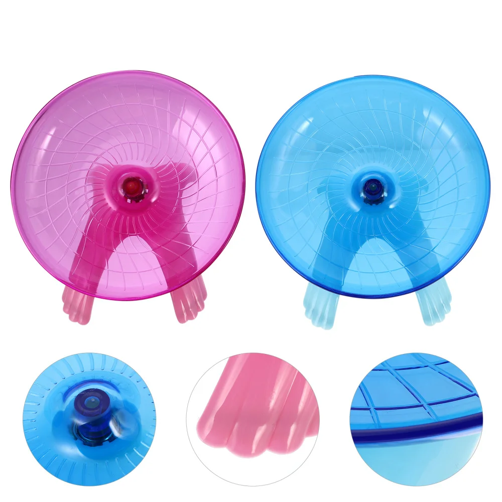 

2pcs Creative Mute Hamster Exercise Wheel Hamster Running Fun Pet Plaything