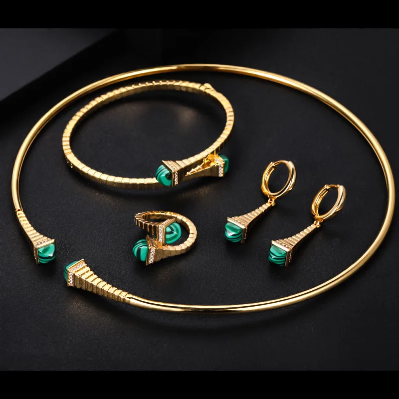 Jankelly Нигерия 4 шт. Свадебные Ювелирные наборы из циркония для вечерние роскошные