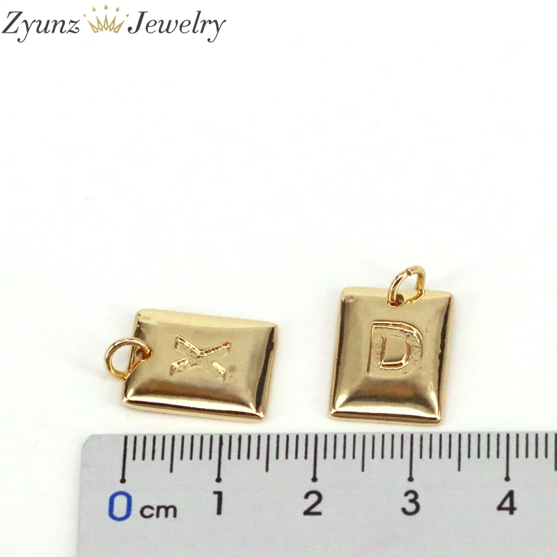 

26PCS, Square Letters Charm Pendant A-Z English Initial Alphabet Pendants Jewelry Gift