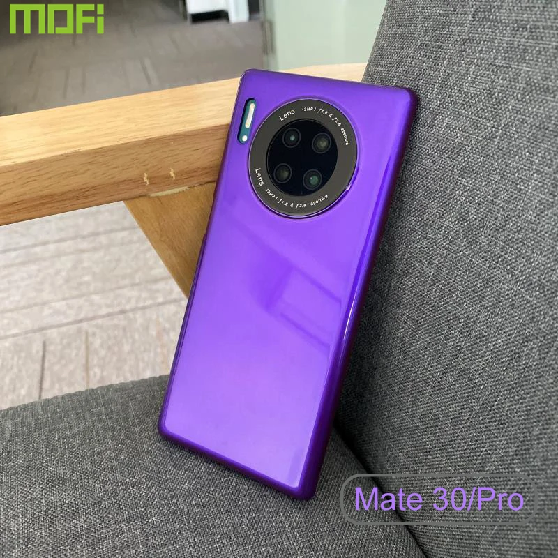 Mate 30 Pro Чехол Mofi для huawei mate зеленый фиолетовый белый черный зеркальный прозрачный