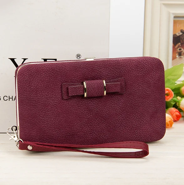 3dark purple Женский кошелек, сумка для мобильного телефона, фирменный дизайн, Женский кошелек из искусственной кожи, длинные женские кошельки и кошельки, женский тонкий держатель для карт, кошелек - Цвет: 3dark purple
