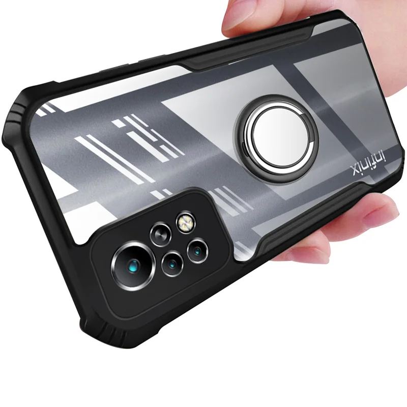 for infinix hot 11 s hot 10 9 play cover magnetic car holder phone case infinix note 11 pro 10 8 7 clear shockproof armor bumper free global shipping