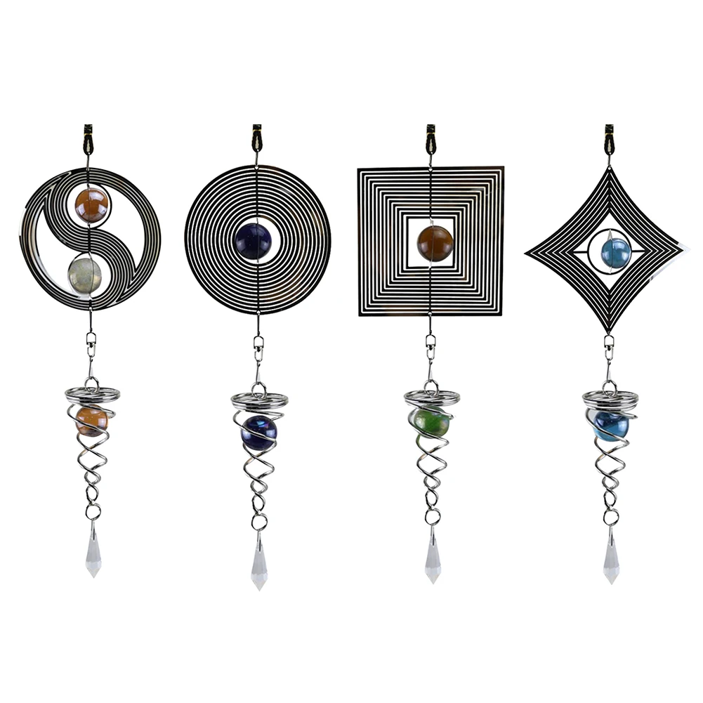 

DIY Rotating Wind Chime Personality Novelty Metal Hanging Sculpture Wind Chime Bells Pendant Crafts Home Yard Balcony Decoration