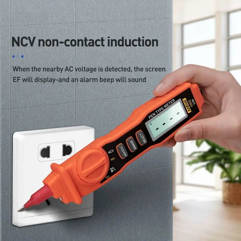 

Digital Multimeter Pen-Type 4000 Counts Non-contact AC/DC Voltage Current Resistance Test Diode Electric Tester