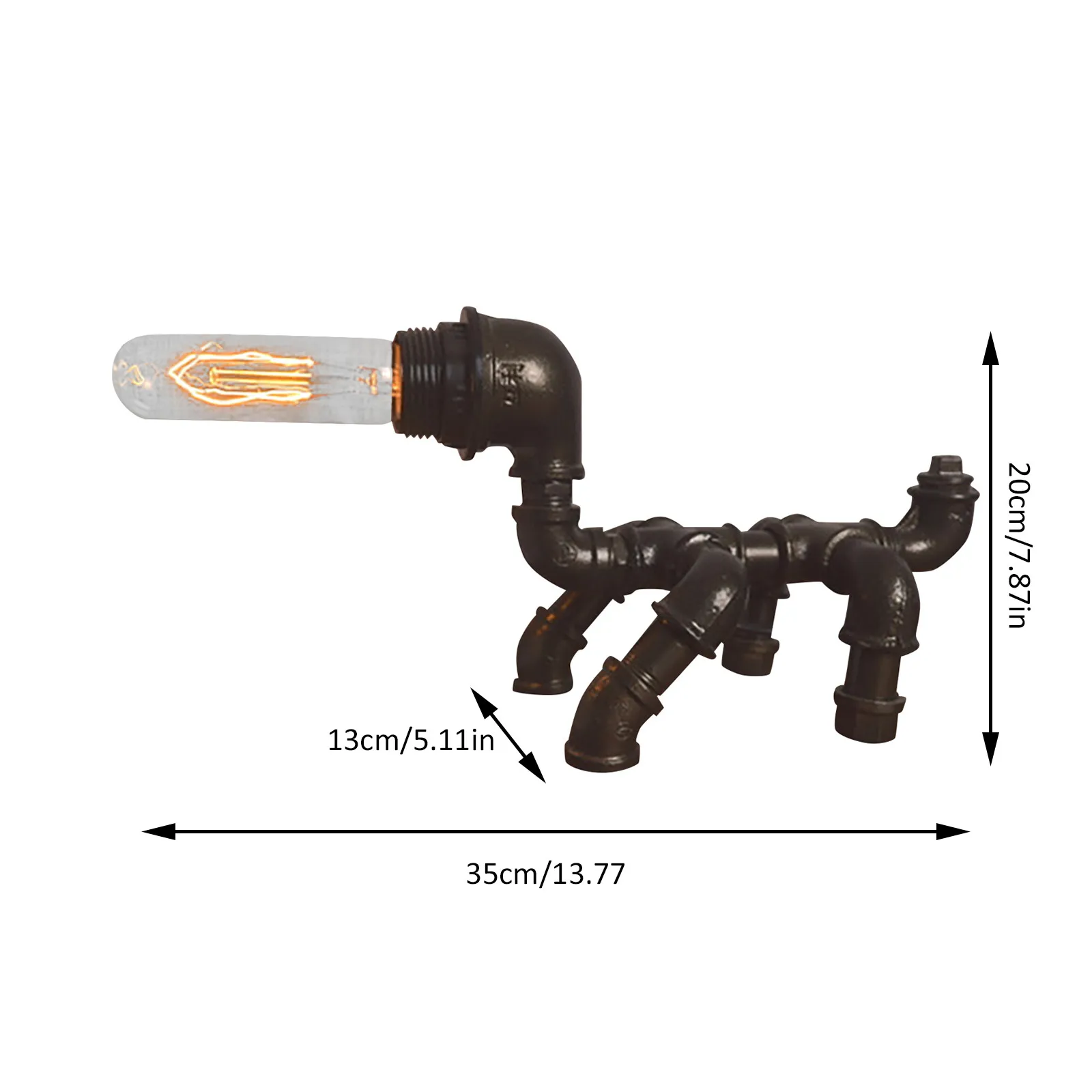 

2021 Creative Night Lights Table Lamps Retro Table Lamp Industrial-steam Punk Lamp Loft Style Rustic Metal Lamp For Home Decor