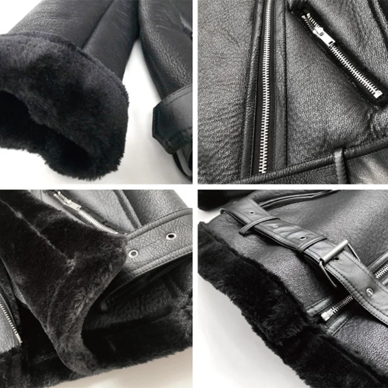 Ailegogo 2021 Winter Coats Women Thick Faux Sheepskin Coat Female Fur Leather Jacket Casaco Feminino enlarge