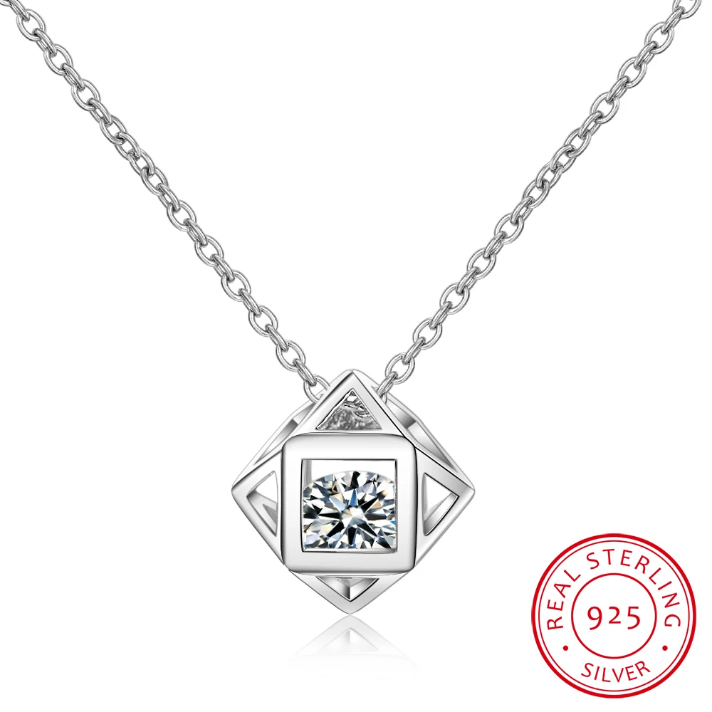 Женское ожерелье из серебра 925 пробы с кубическим цирконием | Украшения и