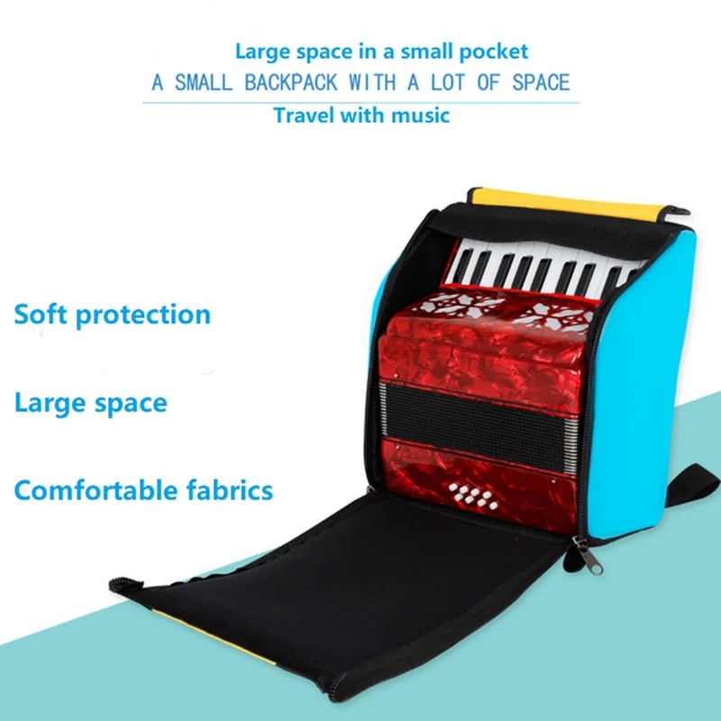 

Musicians Gig Bag,Accordion Gig Bag,22 Keys 8 Bass Accordion Gig Bag Case Waterproof Oxford Cloth,Accordian Instrument