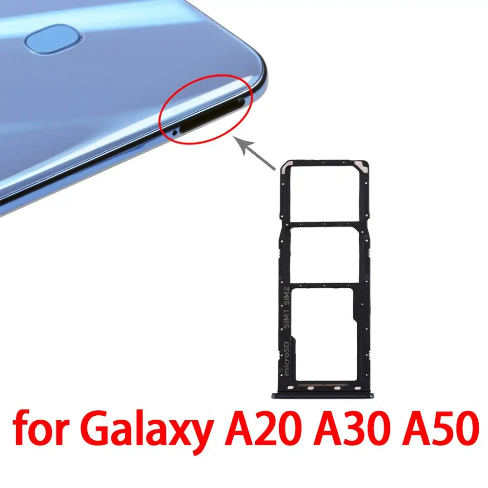 Лоток для sim-карт + лоток карт Micro SD Samsung Galaxy A40/A20 A30 A50 оригинальный адаптер Nano SIM |