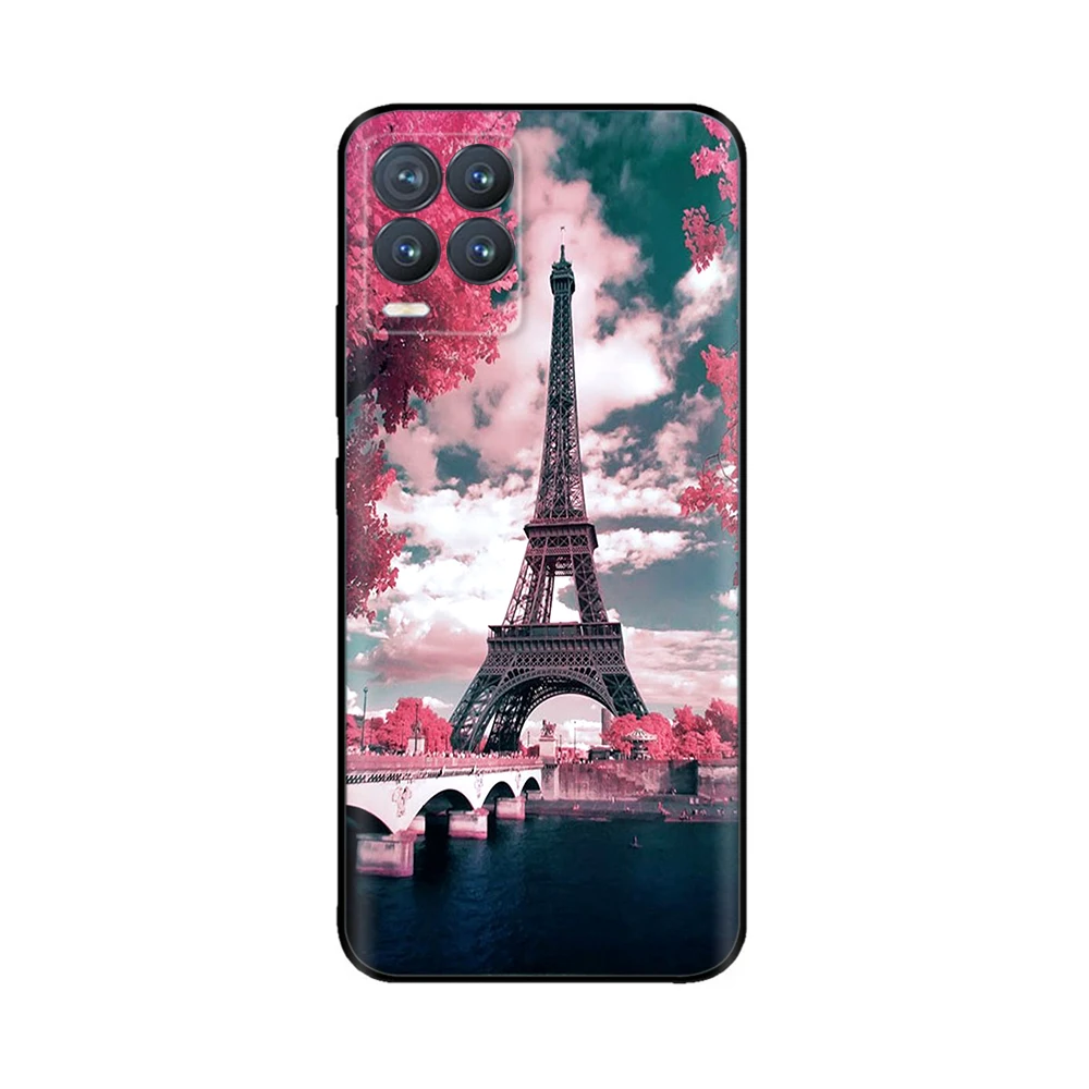 for realme 8 case 6 4 silicone soft tpu phone cover for realme 8 pro oppo realme8 4g rmx3085 cases fashion black bumpers coque free global shipping
