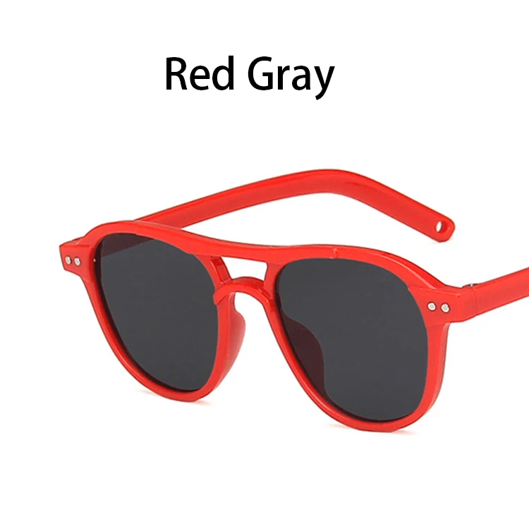 

2021 Double Beam Brand Glasses Boys Girls New Fashion Personality Sunglasses Kids Baby Round Child Sun Glasses Sport GoggleUV400