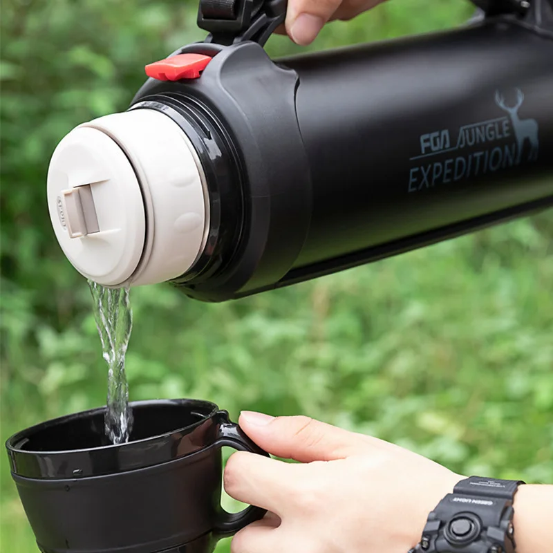 

Travel Thermos cup 304 stainless steel water bottle large capacity outdoor car printed logo