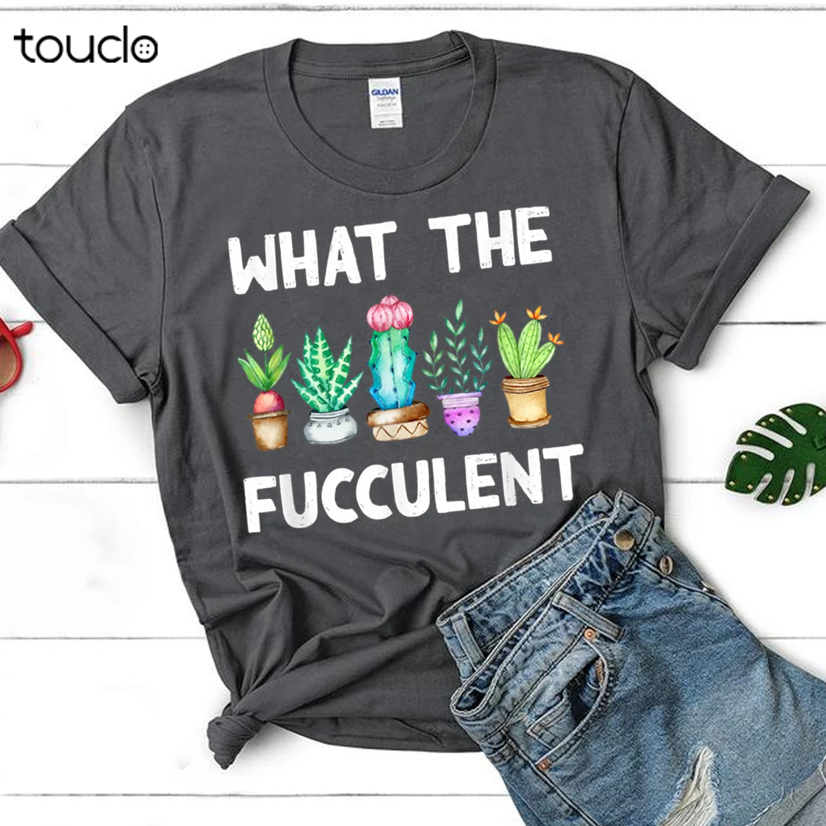 

What The Fucculent Cactus Succulents Plants Shirt Gardening Gift T-Shirt
