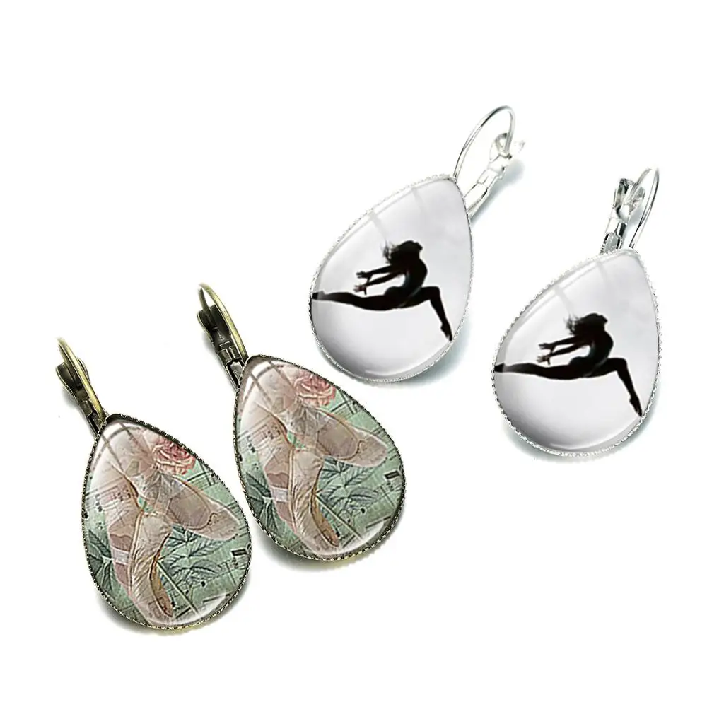 Азиатских 2019 очаровательные балетки серьги для танцовщиц силуэт балерины с