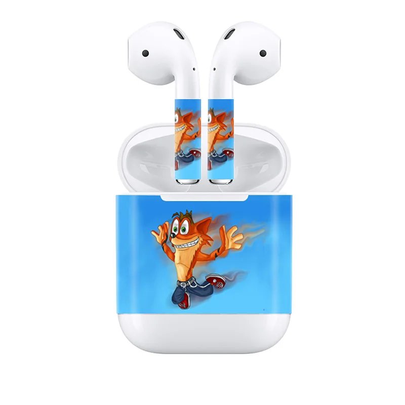 Для Apple AirPods 2 Наушники стикер Наушники DIY индивидуальная Наклейка виниловая камуфляжная Кожа Беспроводная зарядка наклейка на коробку - Цвет: 912