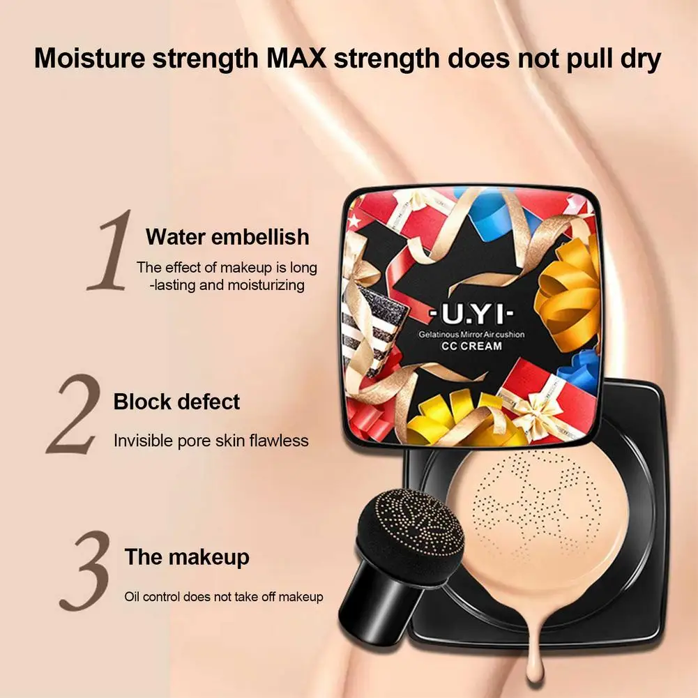 

Foundation Cream Mushroom Head Make Up Air Cushion Natural Brightening BB CreamMoisturizing Foundation Air-permeable Makeup