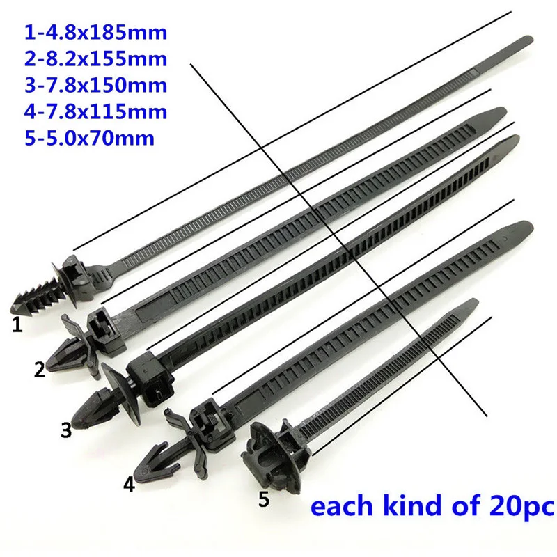 

Zip Cable Tie Car Wire 100pcs Bundled Fastener High Quality Nylon Newest
