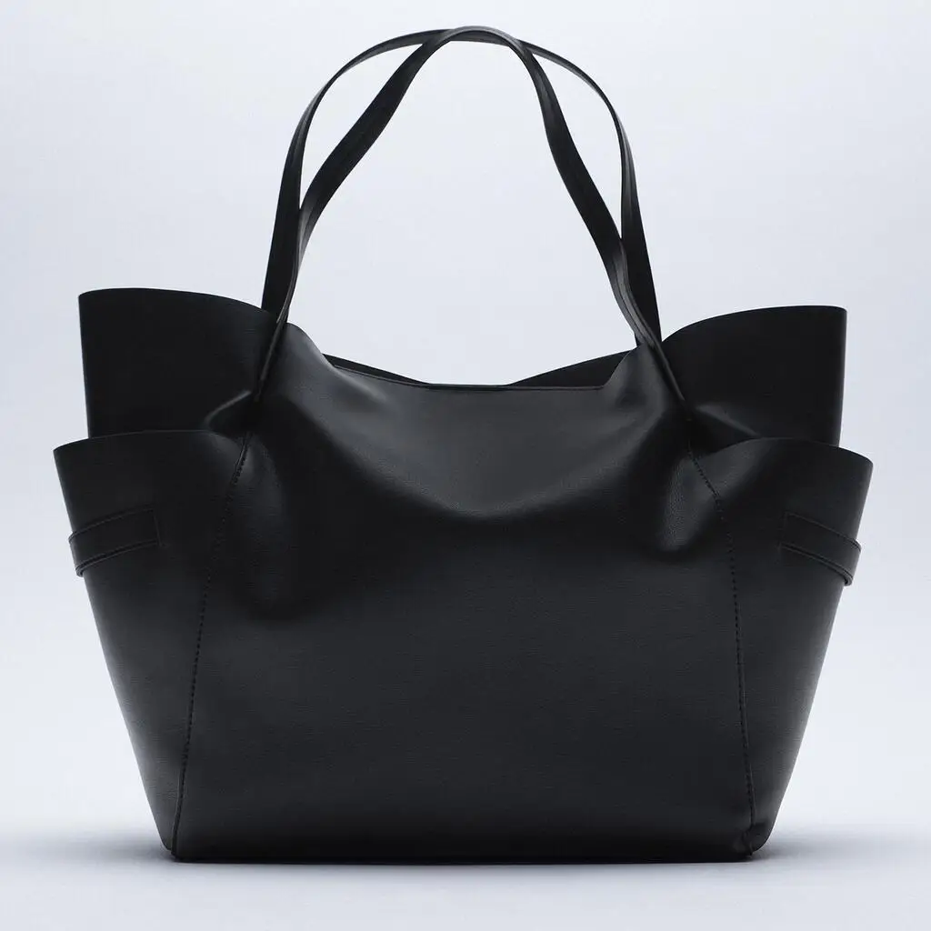 Za Women 2021 Bag Large-capacity Shoulder Crossbody Bag Black Side Pocket Commuter Bag Fashion Casual Shopping Bag Handbag
