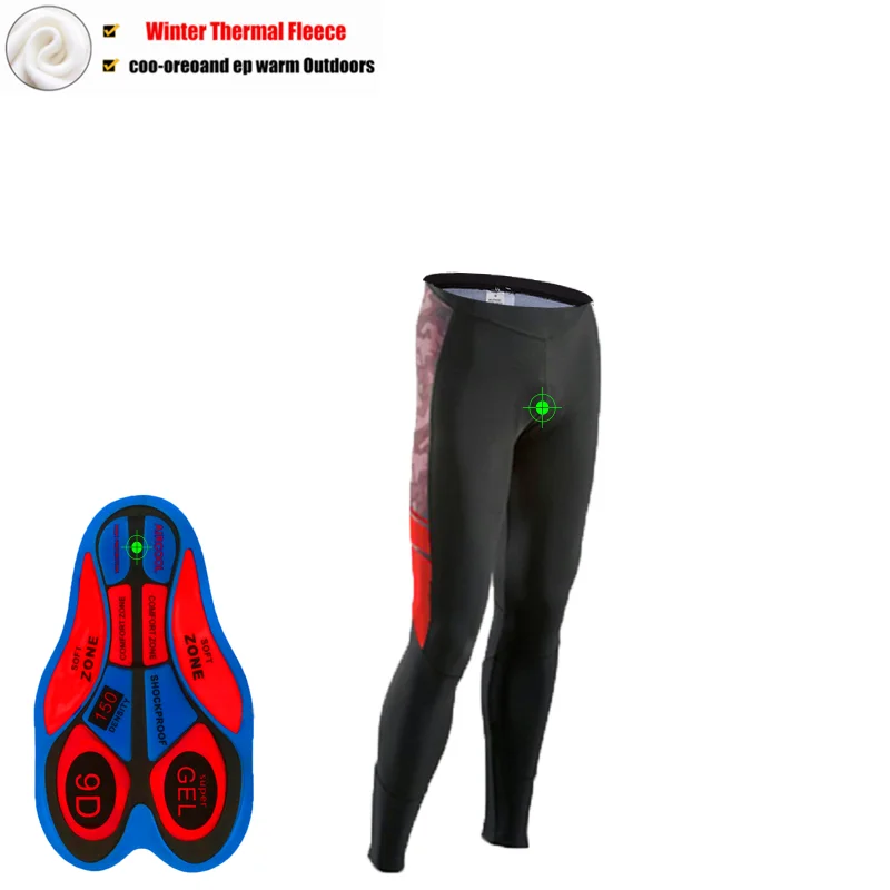 Winter Long Pants NW сохраняющие тепло велосипедные комбинезоны зимние термальные брюки для горного велосипеда велошорты Coolmax 9D гелевые штаны для велоспорта - Цвет: Winter Long Pants