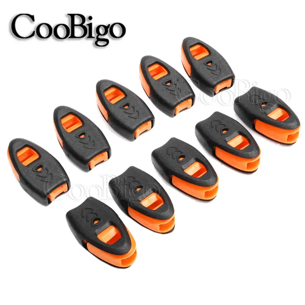 10 шт. оранжевый аварийный свисток на шнуре концы замок фиксаторы уход за кожей