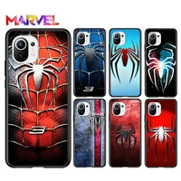 spider marvel cool for xiaomi mi 11 10t note 10 ultra 5g 9 9t se 8 a3 a2 a1 6x pro play f1 lite 5g black phone case