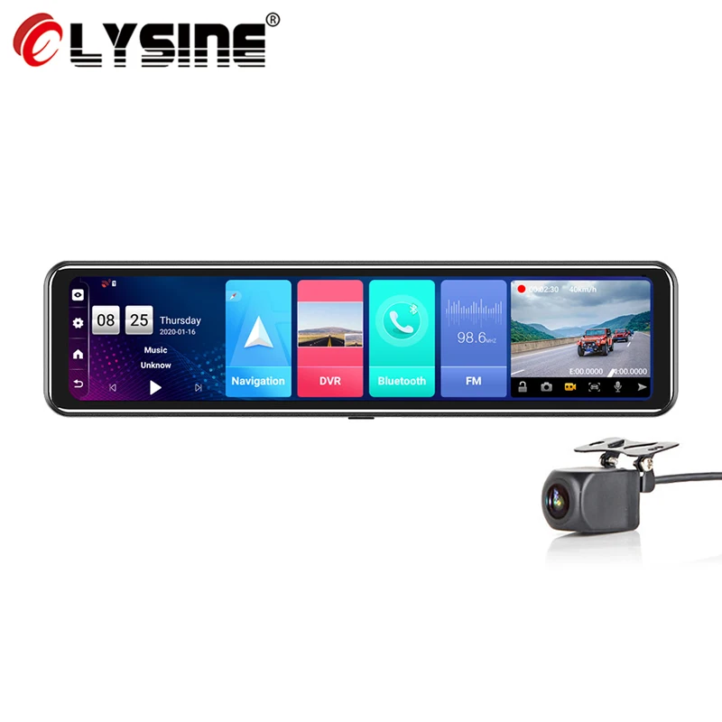 Olysine 12 'ƊG Android зеркальный видеорегистратор ADAS WiFi Автомобильный GPS навигатор