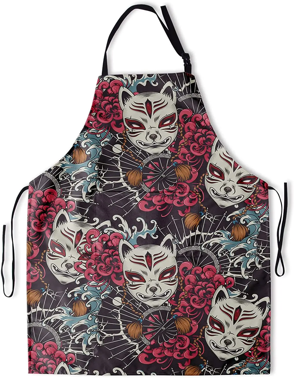 

Cat Personality Adjustable Bib Aprons Unisex Adult Waterproof Apron Pocket
