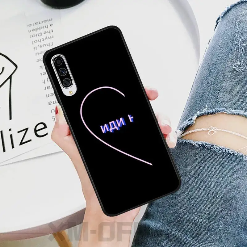

Russian Quote Slogan Letter Black TPU Soft Rubber Phone Cover For Samsung A6 6S 6Plus 7 720 750 8 8 PLUS 9 920 2018 A8 A9STAR