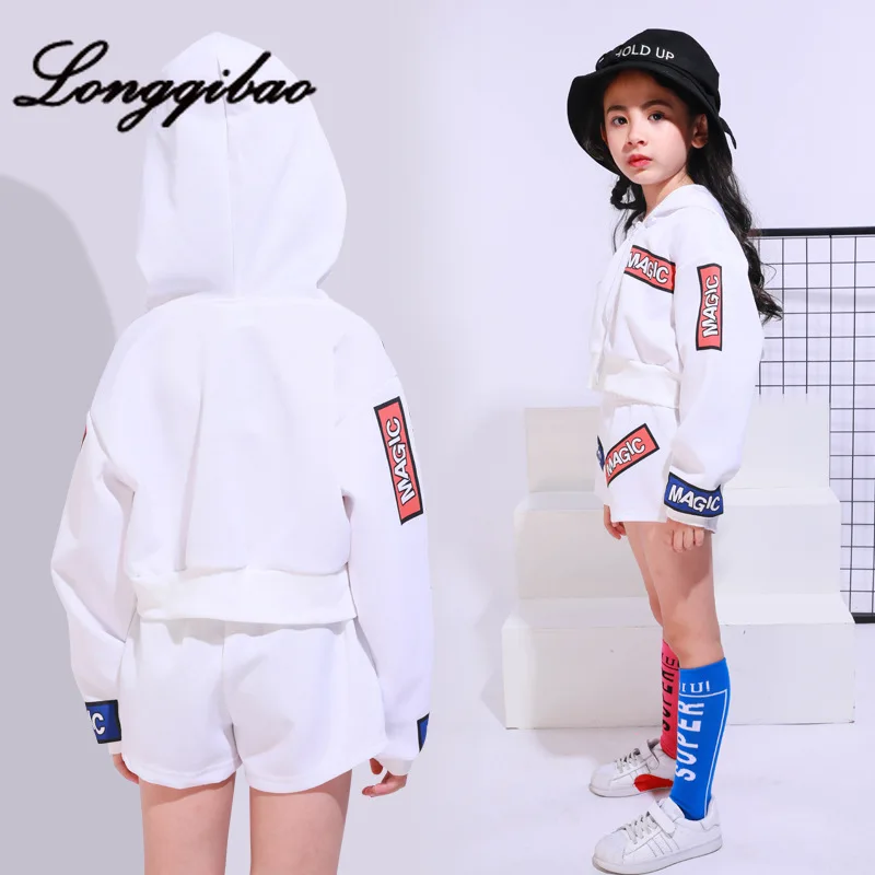 Детские костюмы хип-хоп новые Сценические для девочек детский Джаз-танец детская