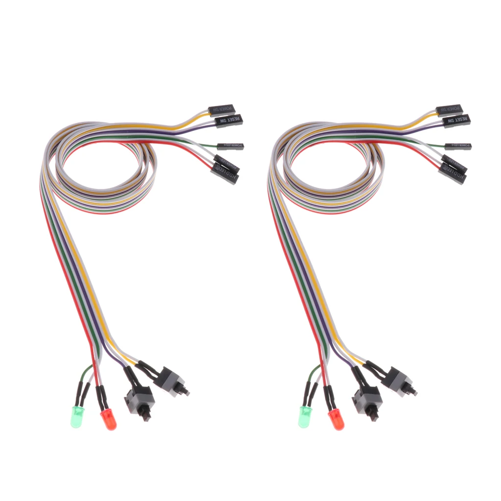 2x настольный компьютер чехол блок питания ATX Мощность на возврате кабель