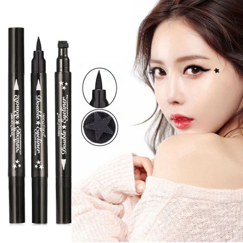 Eyeliner Pencil Stamp Double Head Design Long Lasting Waterproof Smudge-Proof Seal Makeup Tool MKXJ |