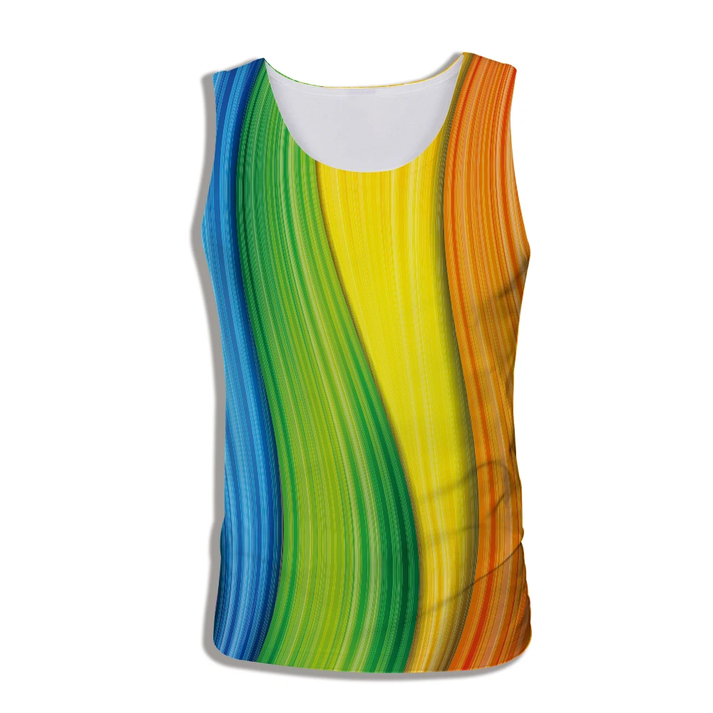 2019 мужской жилет Летняя мода геометрический 3D принт красочный дизайн vertigo