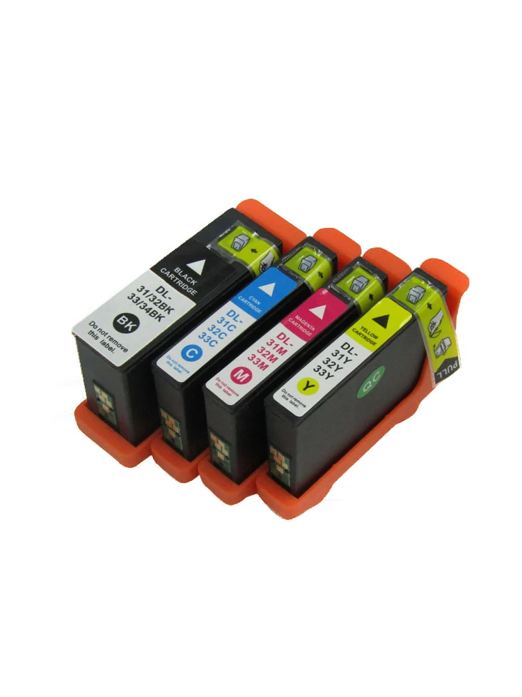 Картридж с 4 чернилами совместимый принтером DELL31 32 33 34 V525w V725w|ink cartridge|compatible ink