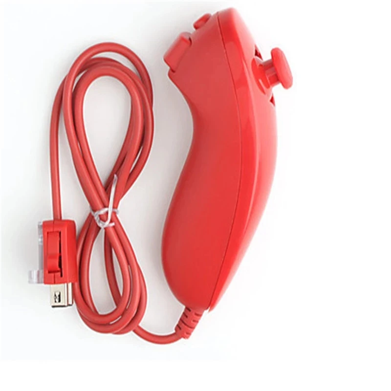Игровой контроллер для Nintendo Wii джойстик с левой ручкой изогнутый игровой Nunchuk