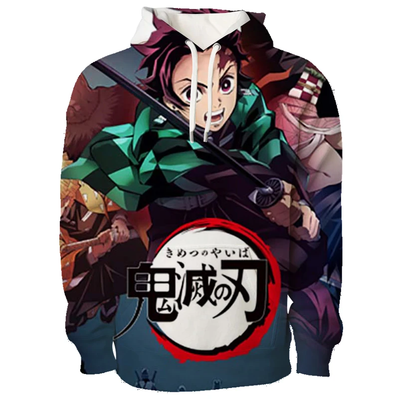 

3D Hoodies Cool Demon Slayer Kimetsu No Yaiba Anime Hoodie Men Sweatshirt Coa 3D Cosplay Streetwear Sweatshirt Oversized Hoodie