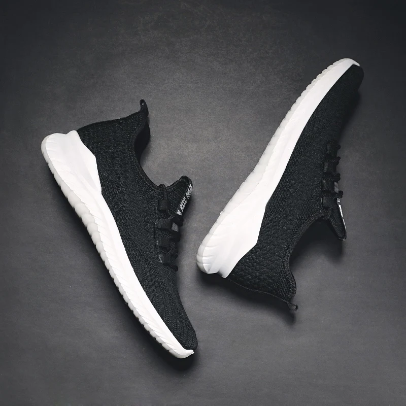 SALUDAS Sneakers Men Running Shoes Male Leisure Flying Woven Light Breathable Net Shoes Fashion Sneakers Vulcanize Shoes