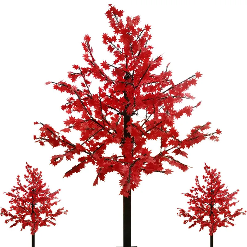 Наружная Светодиодная лампа с кленовыми листьями и рождественской елкой белое