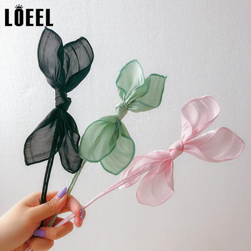 

Бигуди женские, однотонные, шифоновые, с бантом, резинки для укладки