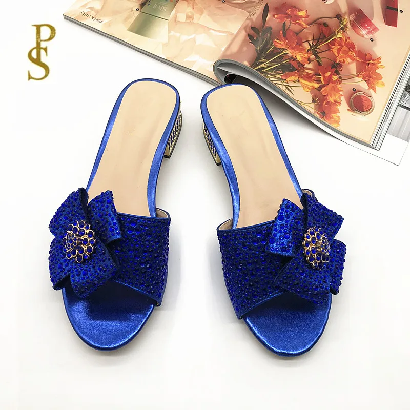 Женские шлепанцы в африканском стиле женская обувь украшенная стразами на