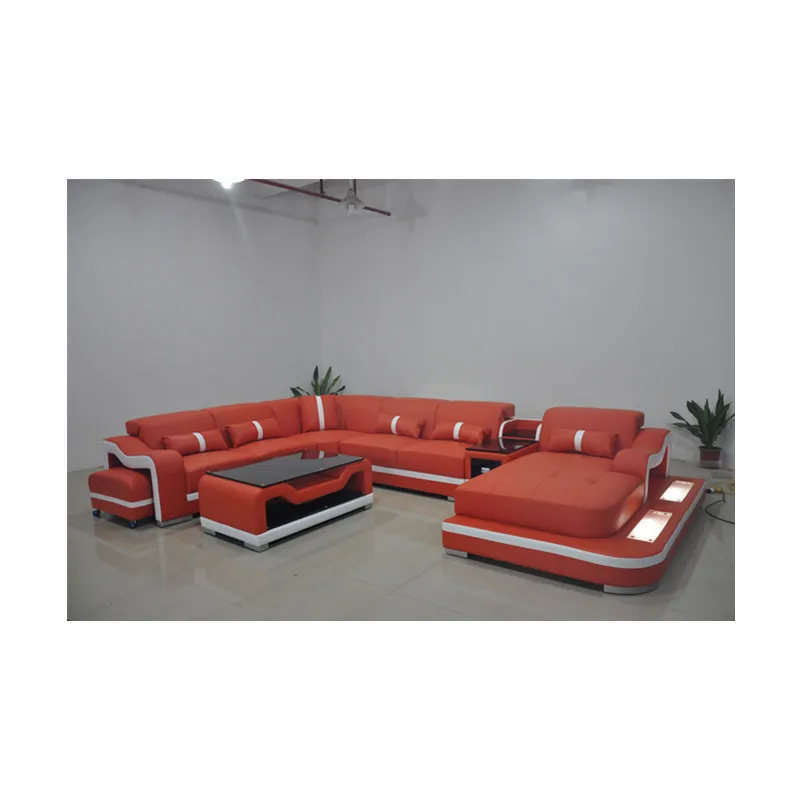 Оптовая продажа дешево большой размер U форма гостиная секционный диван